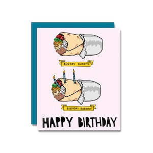 Cartão Burrito de aniversário