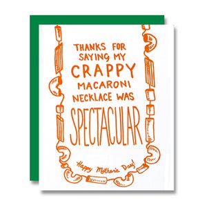 Macaroni Necklace Mother&#39;s Day Card