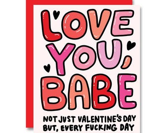 Love You, Babe! Valentine's Day Card