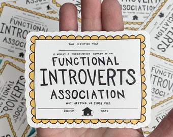 Functionele introverte verenigingssticker