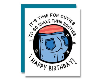 Cutie Booty Birthday Card