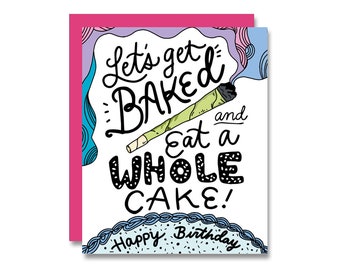 Baked Cake Birthday Card