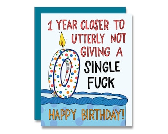 Zero F's Birthday Card