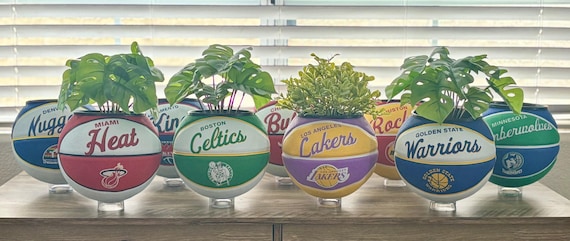 Custom NBA, WNBA, and College Team Basketball planters
