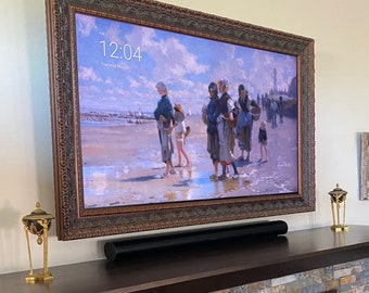 New Custom TV Frame for ANY Television From FlatScreen Framing , Wood Tv Frame, Decorative Tv Frame, Aesthetic Room Decor, Made To Order