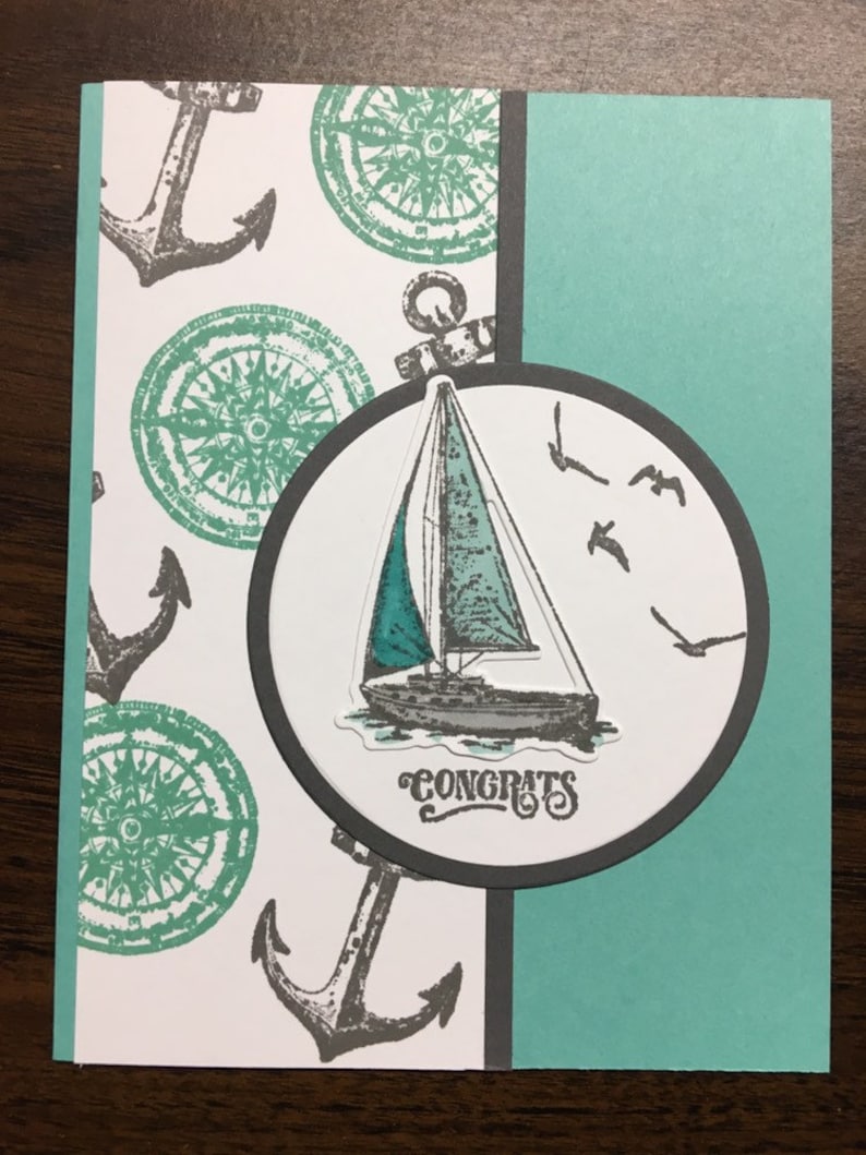 Handmade Congats Set Sail Card