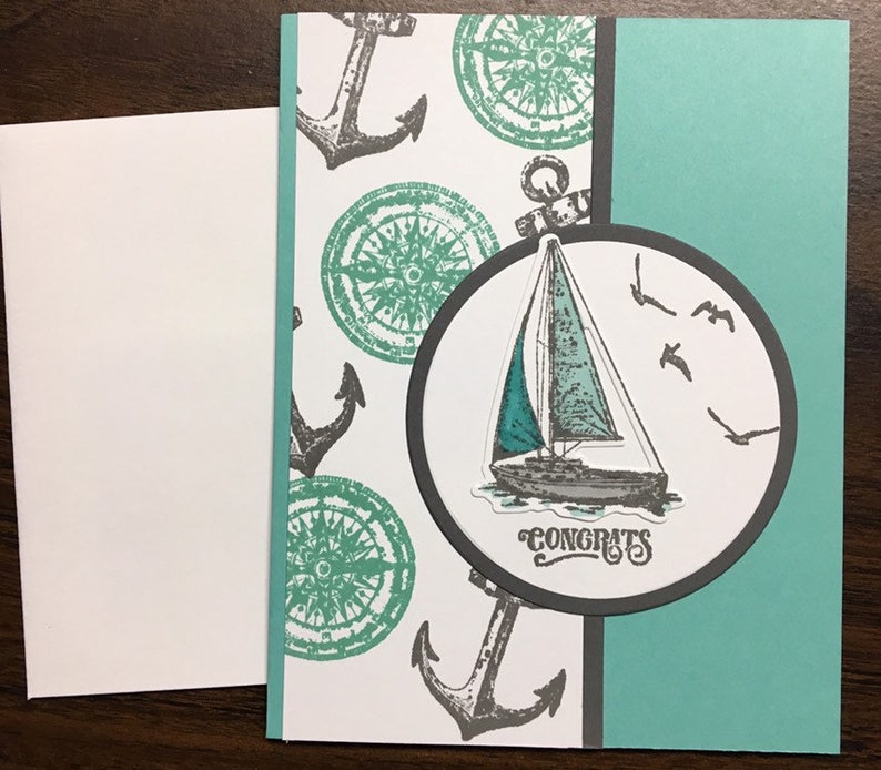 Handmade Congats Set Sail Card