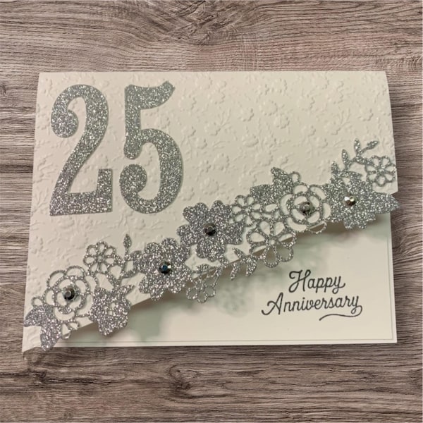 Handmade 25th Anniversary Card