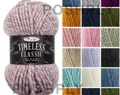 King Cole Timeless Classic Super Chunky Yarn Acrylic Alpaca Blend Soft Vintage Super Chunky Knit & Crochet Yarn - 100g