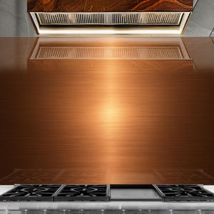 Tempered Glass Kitchen Backsplash: Golden Stove Splashback