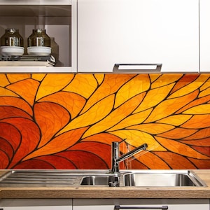 Tempered Glass Backsplash -Stained Backsplash b-Stove Backsplash for Kitchen Splashback for Stove Back Cover-Mosaic Backsplash