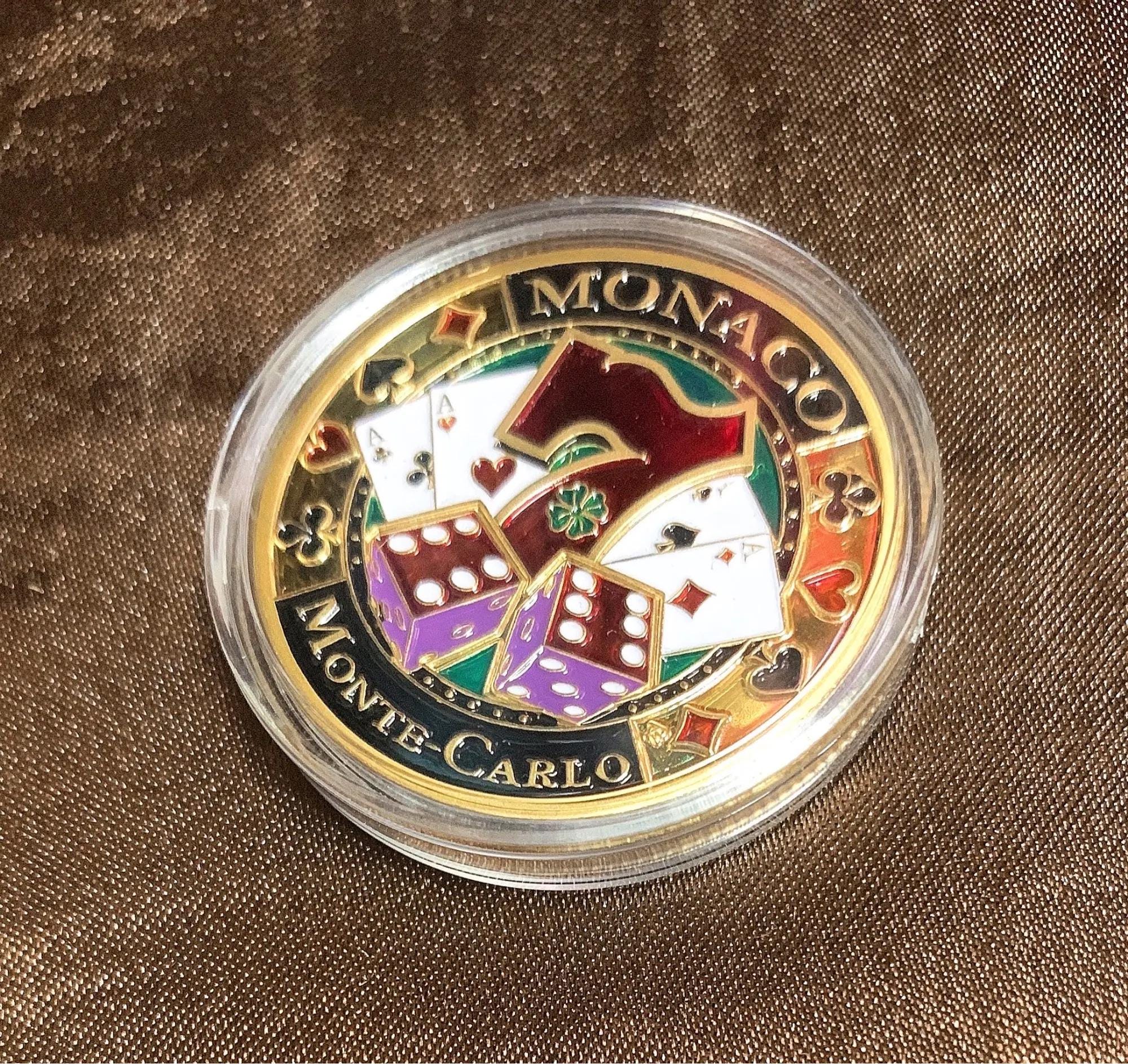 Monaco Casino Gold Plated Coin: Lucky 7 Poker Chip Collectible - Etsy