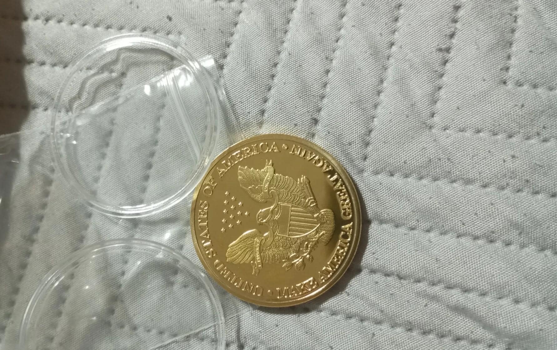 Donald Trump 2025 Gold Commemorative Coin: 40mm MAGA Collectible - Etsy