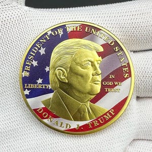 Donald Trump 2025 Gold Gedenkmünze: 40 mm MAGA Sammlerstück