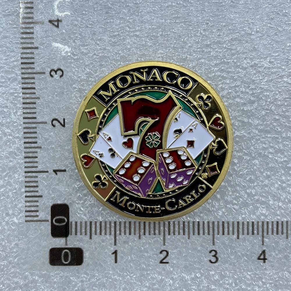 Monaco Casino Gold Plated Coin: Lucky 7 Poker Chip Collectible - Etsy