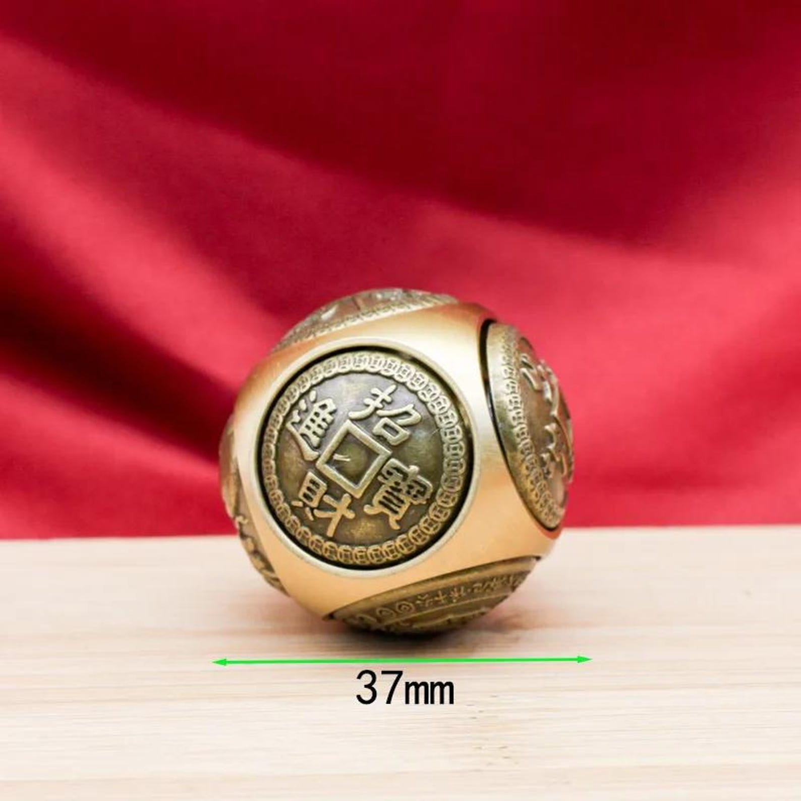 Brass Fortune Fidget Cube: Rotating Chinese Lucky Symbols Puzzle - Etsy
