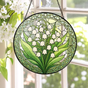 Lily of valley Acrylic Window Decor, Flowers Art Decoration, Lily of valley, Home decoration, housewarming gift, Lily Flower Home Decor