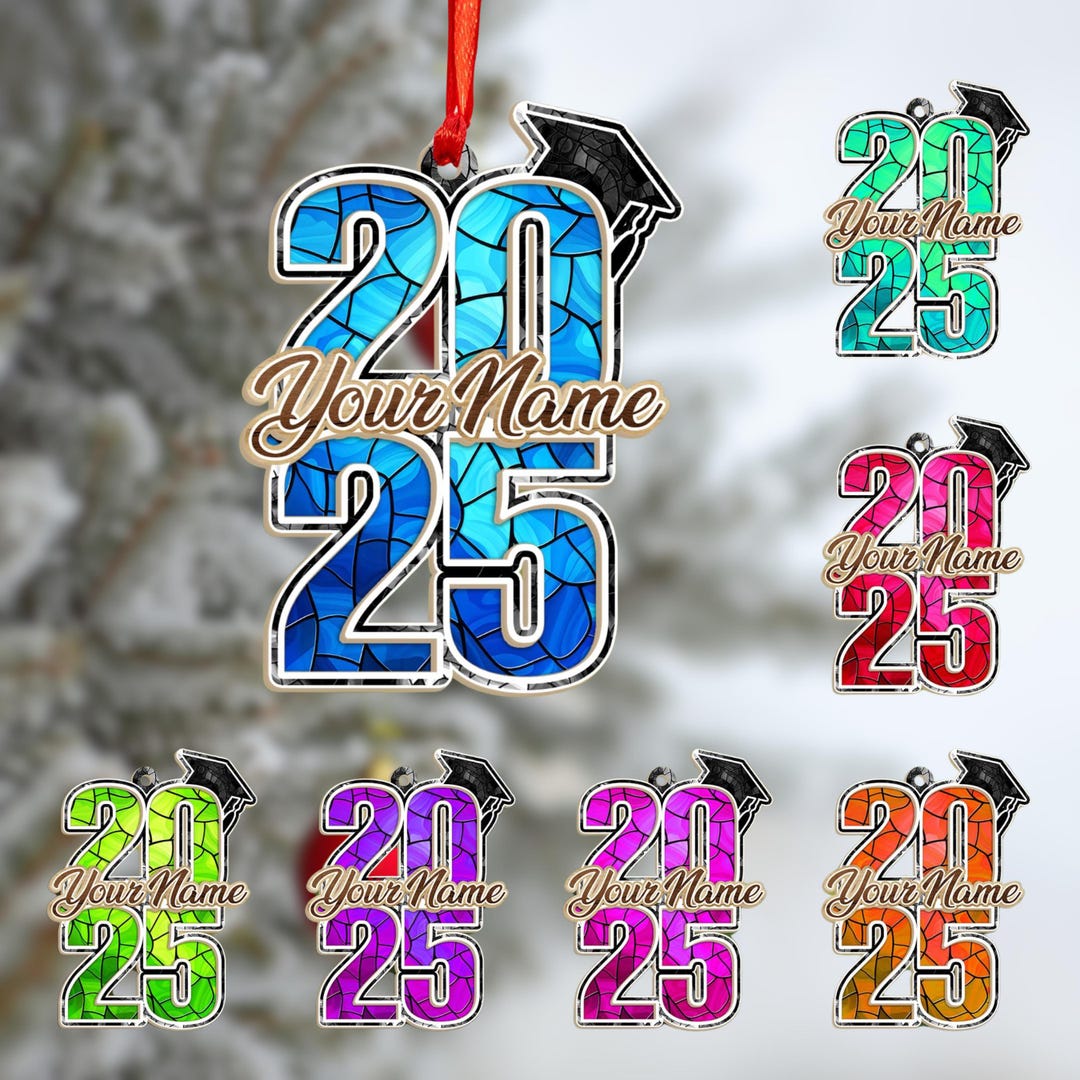 Personalized Graduation Ornament, Class of 2025 2026 Ornament, High ...