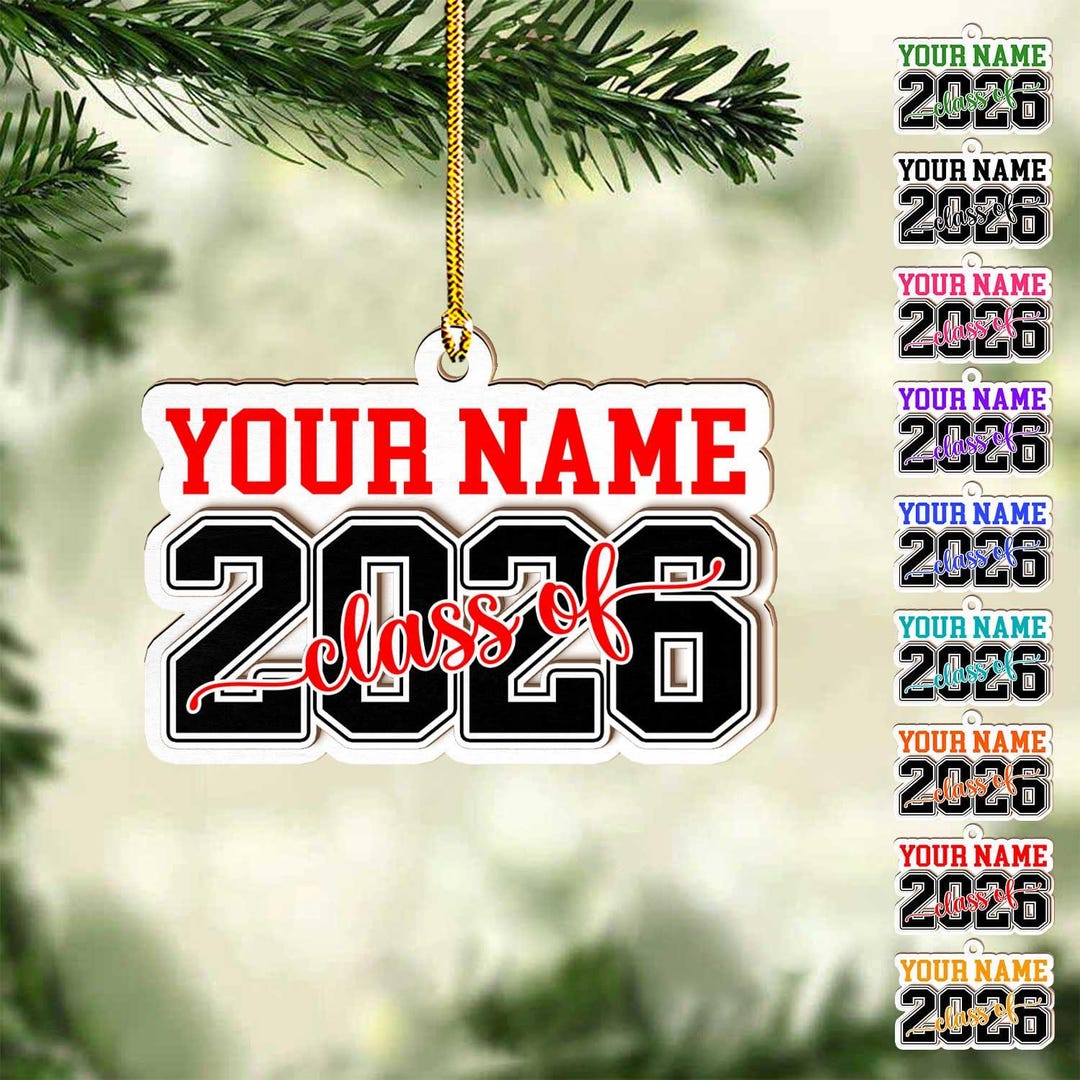 Personalized Senior 2025 2026 Layered Wood Ornament, Custom Class of ...