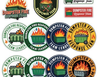 COMBO 12 PCS Dumpster Fire Sticker, This Little Light Of Mine, Anxiety Sticker, Sarcastic Sticker, Funny Laptop Decal, Car Decals For Women