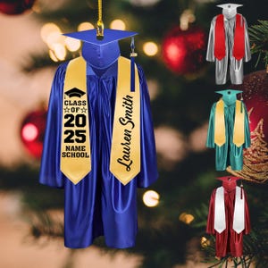 Personalized Graduation Ornament, Personalized Class of 2025 Ornament, High School Graduation Gift, College Graduated, New Graduate Gift