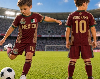 Mexico Kid Soccer Jersey, Mexico Football Matching Family Shirt, Aztec Match 26 Game Day Tee, Mexico Jersey Top, Mexican Soccer Fan Gift
