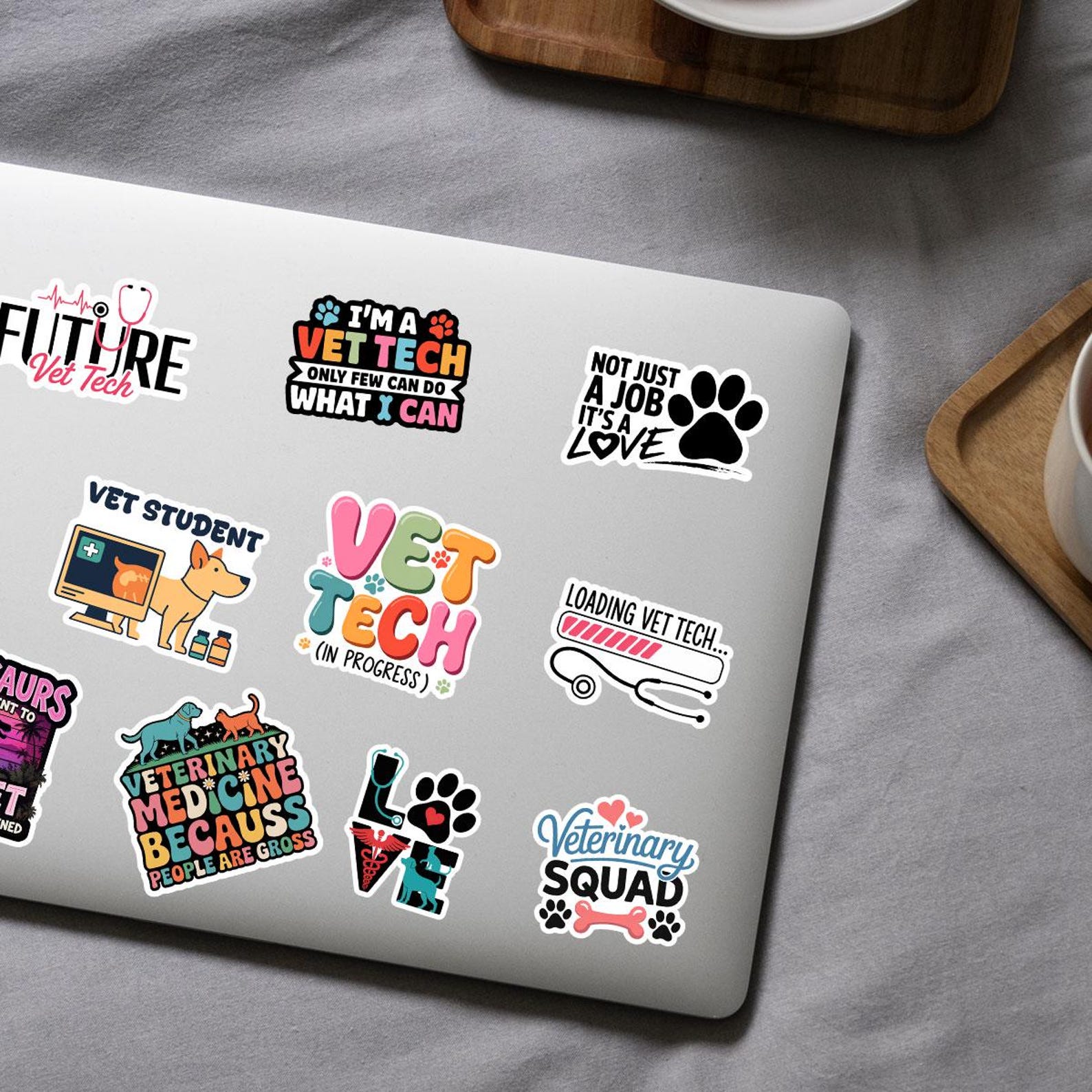 COMBO 10 PCS Vet Tech Sticker, Cute Veterinary Stickers, Animal Lover ...