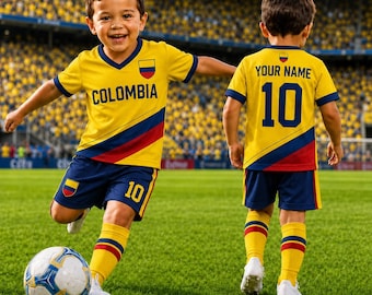 Custom Colombia Kid Soccer Jersey, Colombia Soccer Jersey For Men Women Youth Kid, Football Fan Shirt 2026, Personalized Name & Number