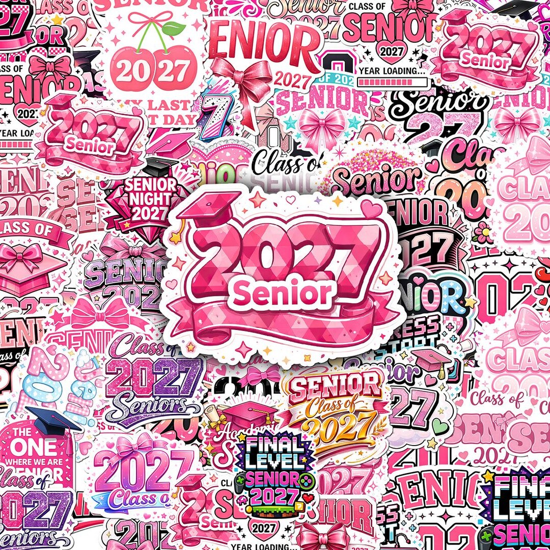 60pcs Senior 2027 Stickers, Graduation Sticker, Class of 2027 Vinyl ...