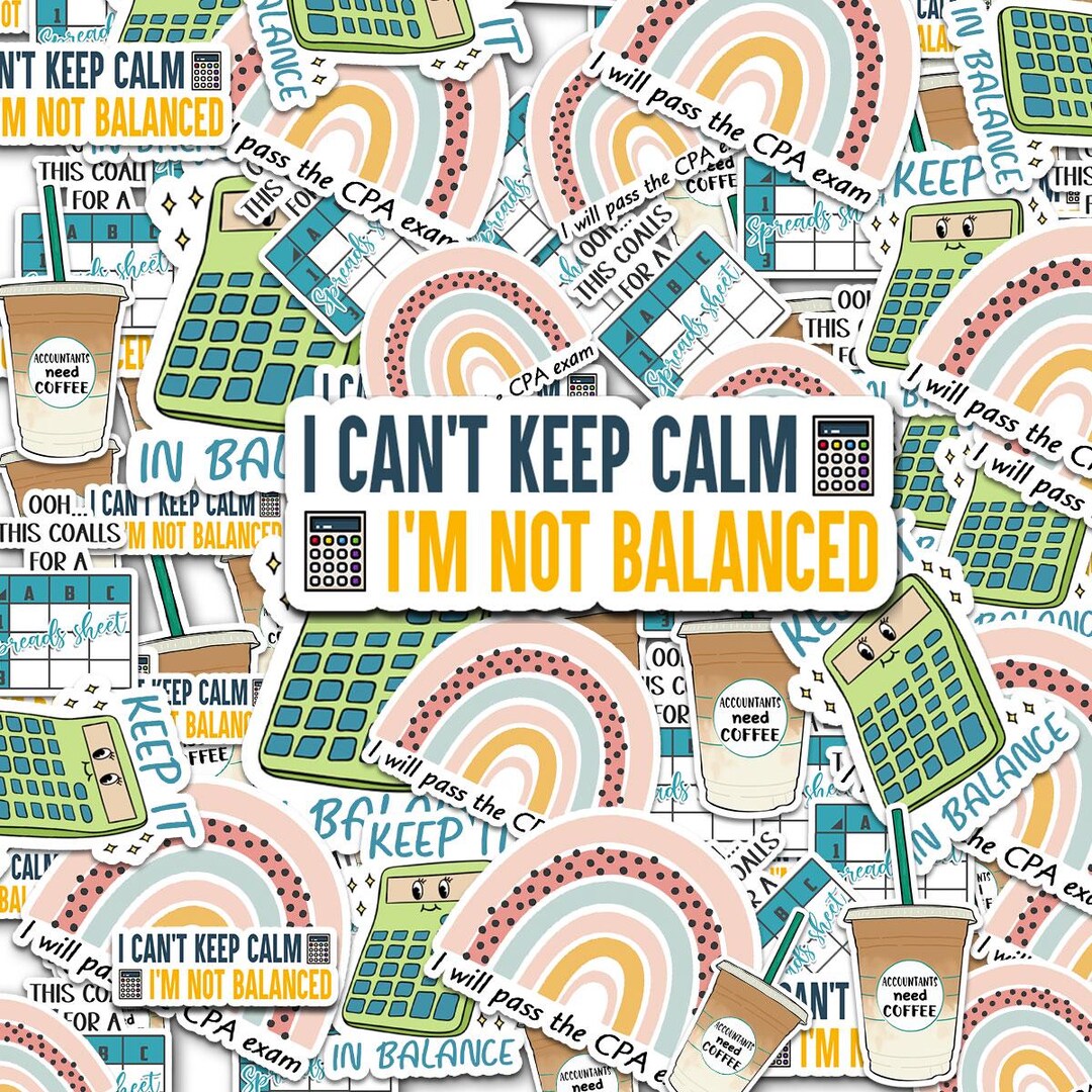 60 PCS Funny Accountant Sticker Pack, Unique Accounting Stickers, CPA ...