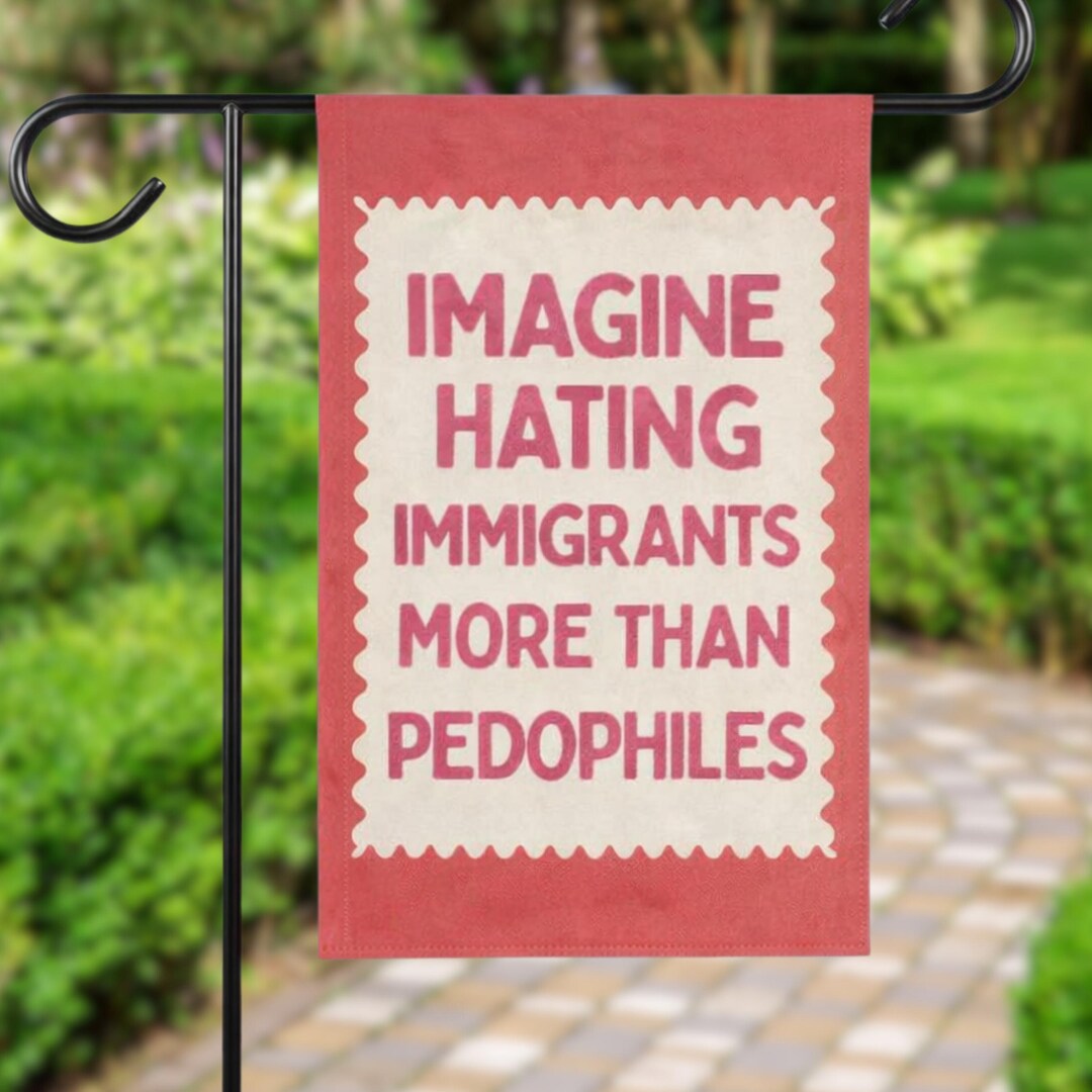 Problem Flag They Say Immigrants Are the Problem Garden Flag, Abolish ICE Flag ...