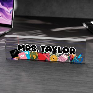 Personalized Name Plate for Teacher, Custom Teacher Desk Name Plate, Teacher Name Plate, Custom Name Teacher Gift, Gift for Teacher
