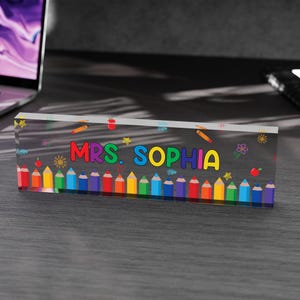 Personalized Name Plate for Teacher, Custom Teacher Desk Name Plate, Teacher Name Plate, Custom Name Teacher Gift, Gift for Teacher