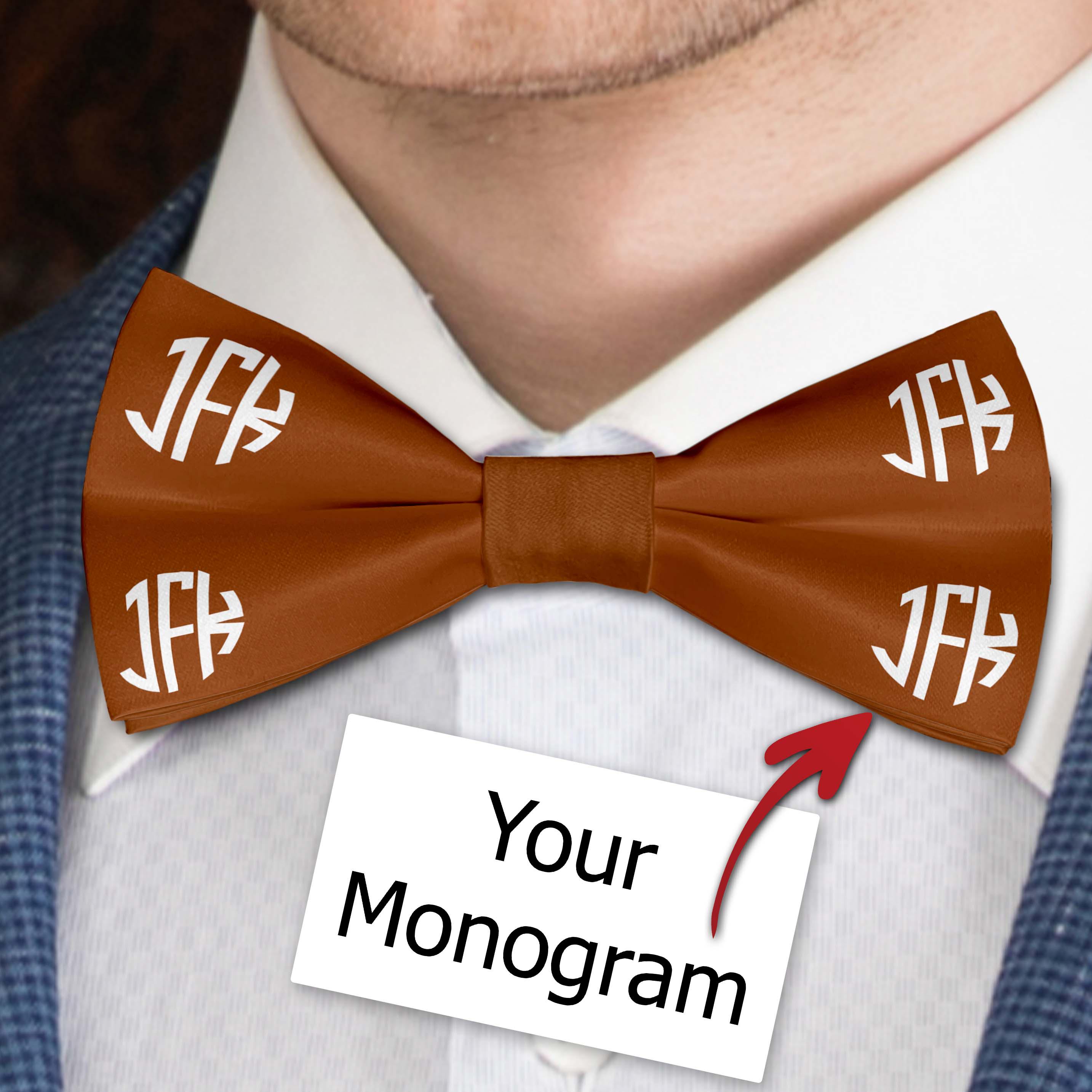 monogrammed bow tie