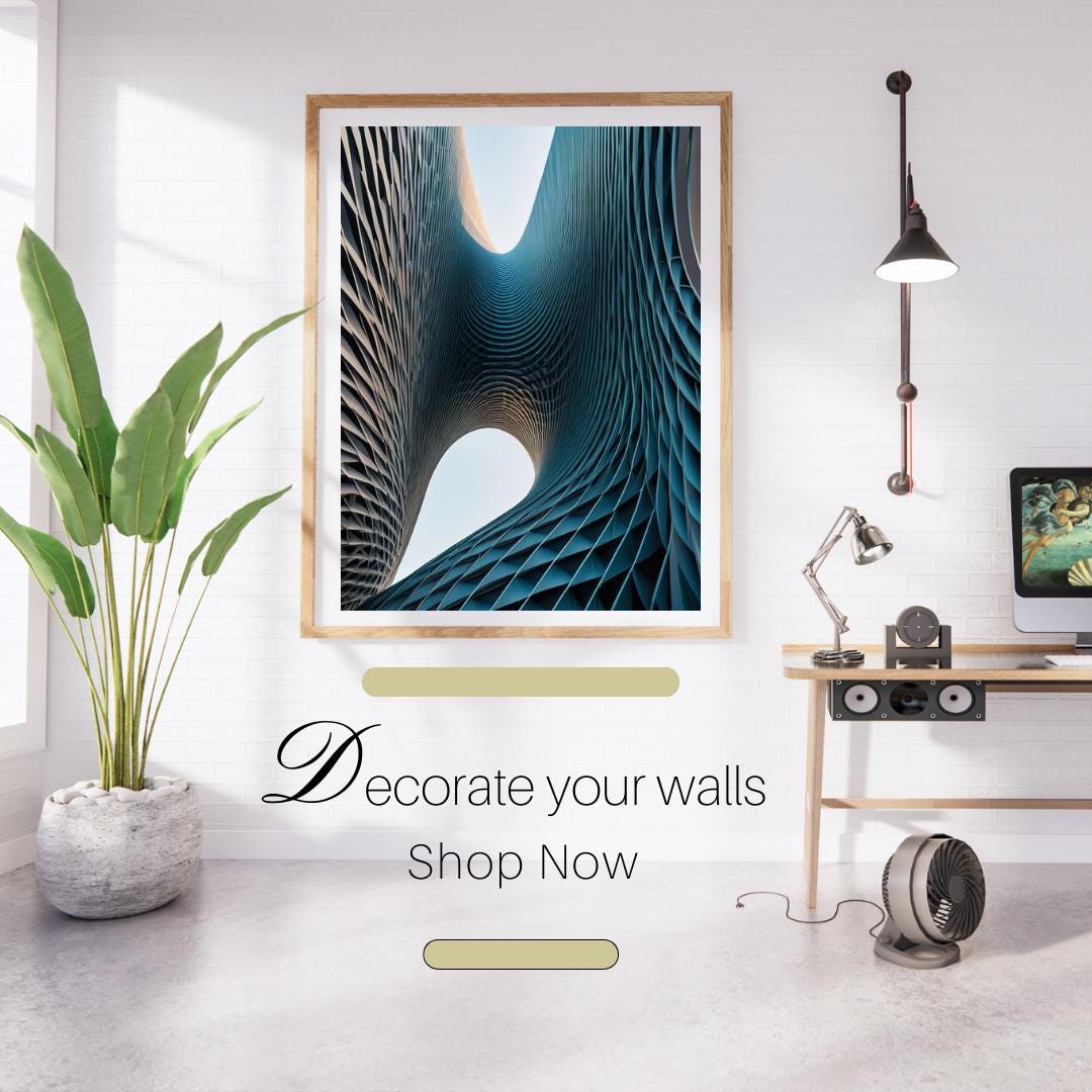 Abstract Wall Art Digital Download Abstract Print Futuristic Home Decor ...