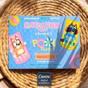 Paw-ty editable invitation, Puppies printable birthday invite boy girl, puppy invitation, dog invite, kids birthday invite template