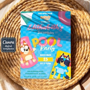 Paw-ty editable invitation, Puppies printable birthday invite boy girl, puppy invitation, dog invite, kids birthday invite template