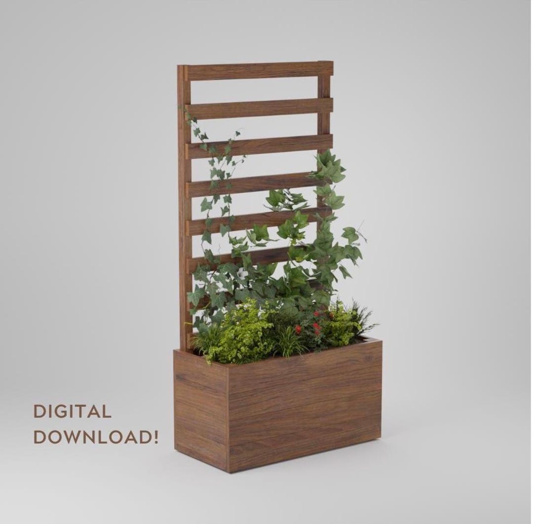 DIY Simple Vertical Planter Box, Build Plans, Digitala Download - Etsy