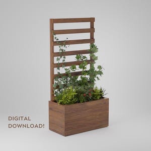 DIY einfacher vertikaler Blumenkasten, Baupläne, Digitala Download