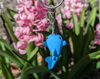 Whale Shark Keychain, Polymer Clay Animal Keyring, Handmade Ocean Inspired Bag Accessory, Sea Life Keychain, Maritime Lover Gift