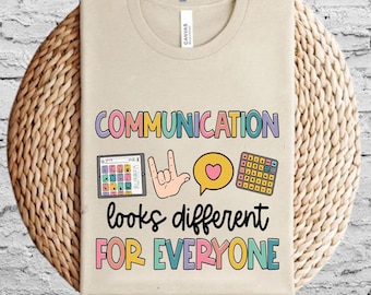Communication Looks Different For Everyone png, Speech Therapy svg, Speech Pathologist, Digital File