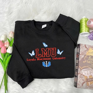 Personalize Embroidered University Sweatshirt, School Custom Sweatshirt, Embroidered Varsity Crewneck, College Logo Sweater