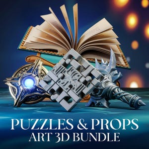 Puzzles & Props Art STL Mega Pack | 3D Printable Designs for Unique Collectibles, Decor, and Creative Projects