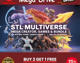3D Printable STL Mega Bundle: 360+ GB Sci-Fi, Fantasy Models (Digital Download)