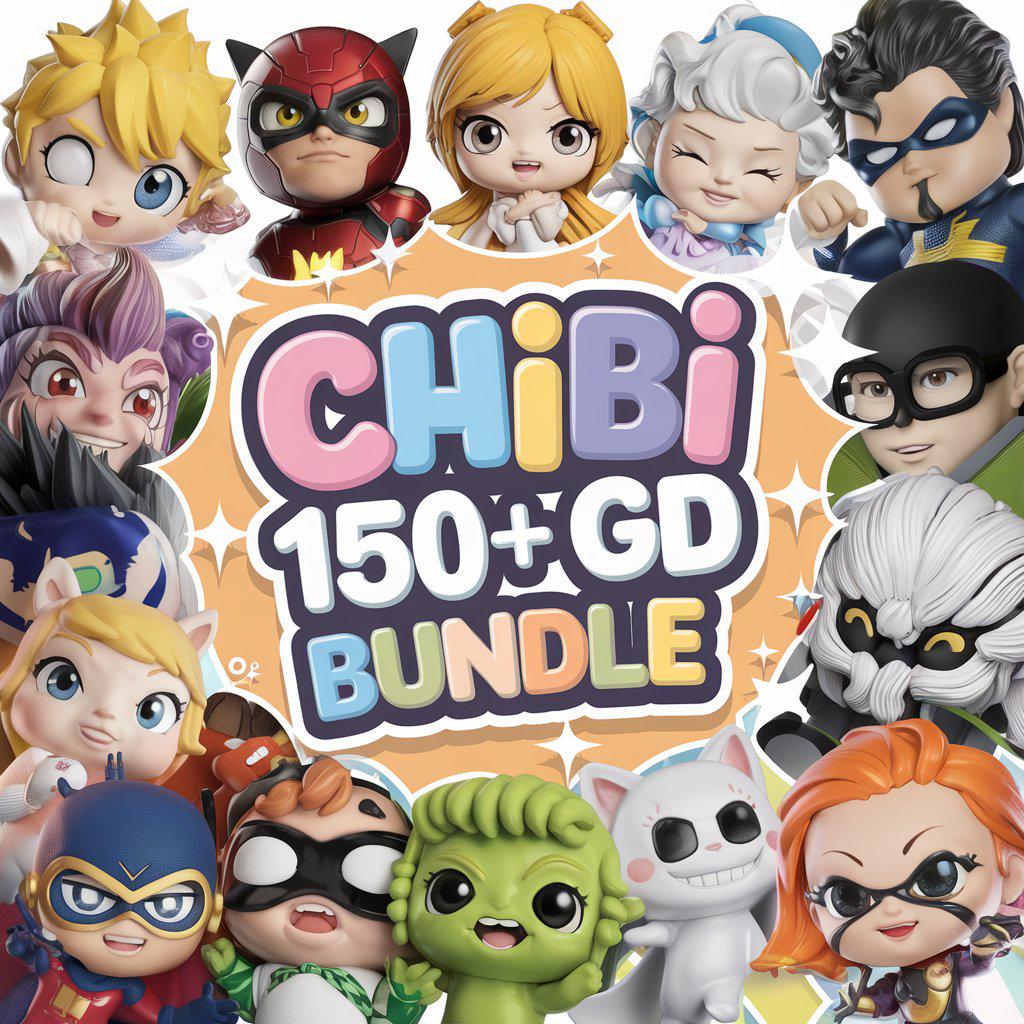 Chibi STL Mega Pack – 150+ GB of 3D Printable Cute Stylized Characters, Figures & Collectibles