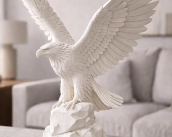 Bald Eagle Statue 3D Model | Majestic Eagle Sculpture STL | Detailed Bird of Prey Figurine | Wildlife Decor Sculpture | 3D Print File