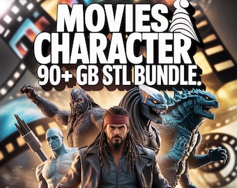 Movie Character STL Mega Bundle (90+ GB) | Druckbare 3D-Filmfiguren, Helden, Schurken, Actionmodelle | STL Dateien für den 3D Druck