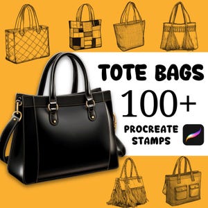 Procreateファッションブラシ | 100種類以上のトートバッグProcreateスタンプ | 女性ファッションスタンプ | Procreateアプリ | ファッションイラスト | ファッションアクセサリー