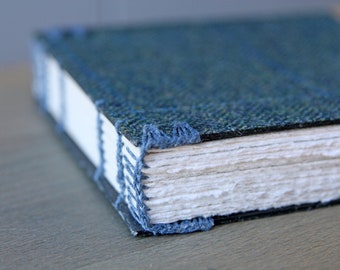 Coptic Tweed Journal in Blue