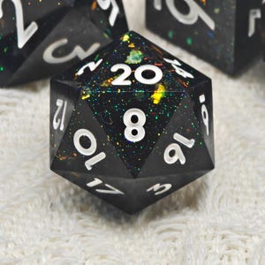 Resin Dice Set, Sharp Edge Dice, Handmade Polyhedral RPG Dice Set, DND Dice Set, TTRPG Dungeons and Dragons Gifts